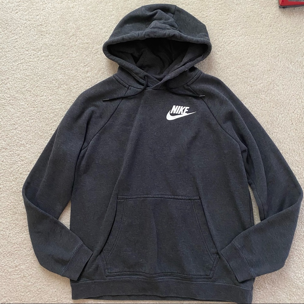 Gray Nike Fleece Hoodie